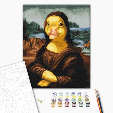 ⁨Obraz do samodzielnego malowania - Kaczka Lisa (rozmiar 40x50, wykończenie )⁩ w sklepie Wasserman.eu
