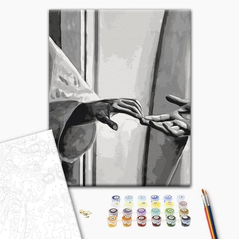 ⁨Obraz do samodzielnego malowania - Połączenie (rozmiar 40x50, wykończenie )⁩ w sklepie Wasserman.eu