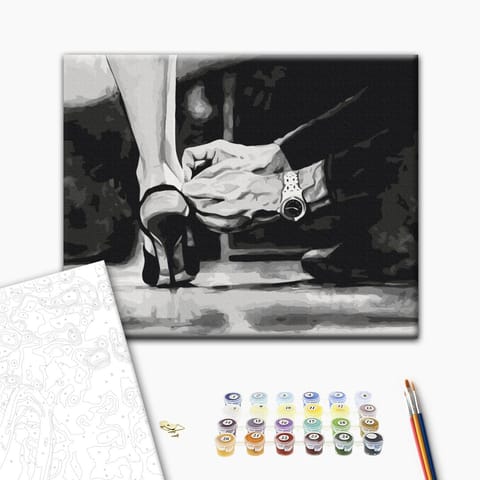 ⁨Obraz do samodzielnego malowania - Małe gesty (rozmiar 50x40, wykończenie )⁩ w sklepie Wasserman.eu