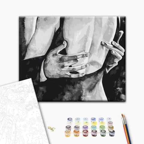 ⁨Obraz do samodzielnego malowania - Przytul mnie (rozmiar 50x40, wykończenie )⁩ w sklepie Wasserman.eu