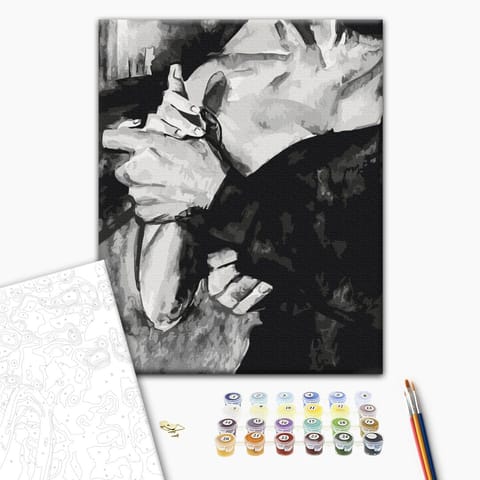 ⁨Obraz do samodzielnego malowania - Dotyk (rozmiar 40x50, wykończenie )⁩ w sklepie Wasserman.eu