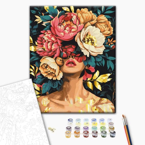 ⁨Obraz do samodzielnego malowania - Magia płatków (rozmiar 40x50, wykończenie )⁩ w sklepie Wasserman.eu