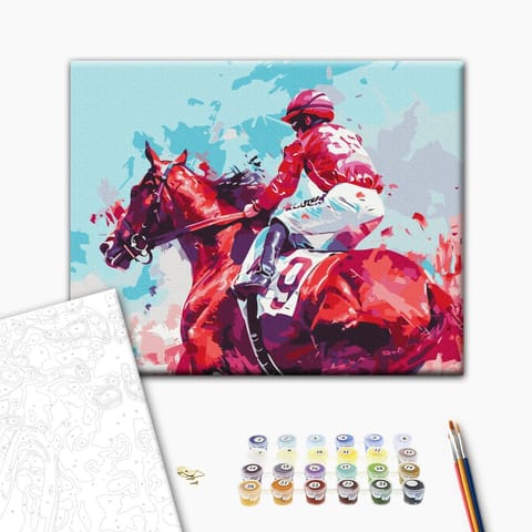 ⁨Obraz do samodzielnego malowania - Wygrany wyścig (rozmiar 50x40, wykończenie )⁩ w sklepie Wasserman.eu