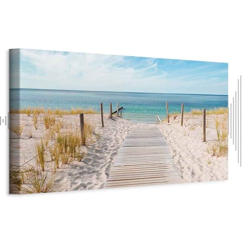 ⁨Obraz - Cisza morza (rozmiar 150x50, wykończenie Akustyczny)⁩ w sklepie Wasserman.eu