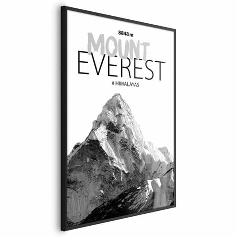 ⁨Plakat - Mount Everest (rozmiar 29.7x42, wykończenie Rama czarna)⁩ w sklepie Wasserman.eu