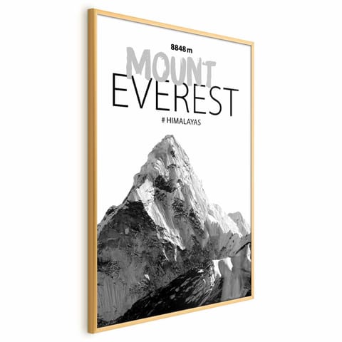 ⁨Plakat - Mount Everest (rozmiar 40x60, wykończenie Rama złota)⁩ w sklepie Wasserman.eu