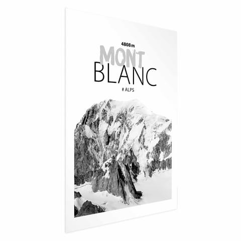 ⁨Plakat - Mont Blanc (rozmiar 60x90, wykończenie Bez ramy z marginesem)⁩ w sklepie Wasserman.eu