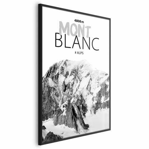 ⁨Plakat - Mont Blanc (rozmiar 21x30, wykończenie Rama czarna)⁩ w sklepie Wasserman.eu