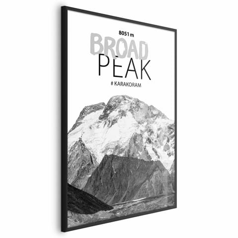 ⁨Plakat - Broad Peak (rozmiar 29.7x42, wykończenie Rama czarna)⁩ w sklepie Wasserman.eu