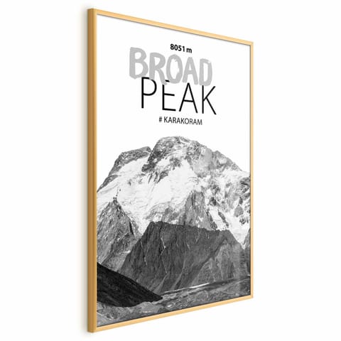 ⁨Plakat - Broad Peak (rozmiar 60x90, wykończenie Rama złota)⁩ w sklepie Wasserman.eu