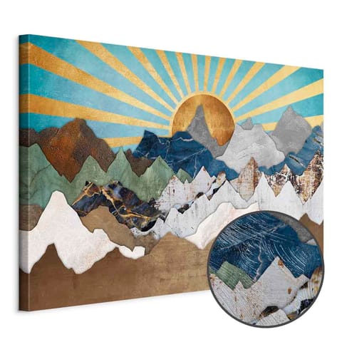 ⁨Obraz - Poranek w górach (1-częściowy) szeroki (rozmiar 120x80, wykończenie Premium Print)⁩ w sklepie Wasserman.eu