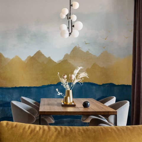 ⁨Fototapeta - Brzask w górach - drugi wariant (rozmiar 150x105, wykończenie Wodoodporna)⁩ w sklepie Wasserman.eu