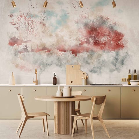 ⁨Fototapeta - Jesienne jezioro (rozmiar 350x256, wykończenie Wodoodporna)⁩ w sklepie Wasserman.eu