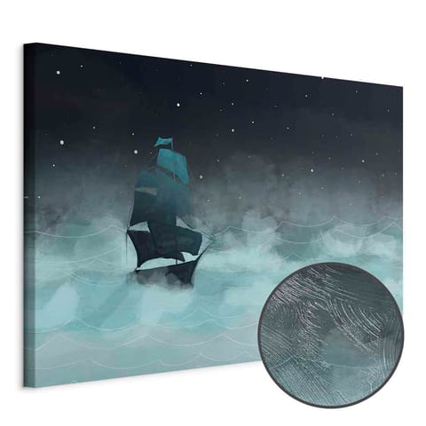 ⁨Obraz - Nocne fale (1-częściowy) szeroki - drugi wariant (rozmiar 30x20, wykończenie Premium Print)⁩ w sklepie Wasserman.eu