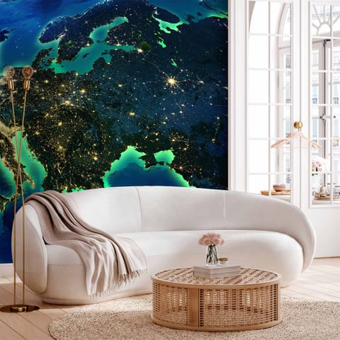 ⁨Self-adhesive wall mural - Blue planet (size 245x175)⁩ at Wasserman.eu