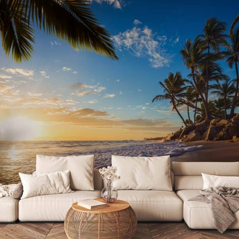 ⁨Self-adhesive wall mural - Tropical beach (size 98x70)⁩ at Wasserman.eu
