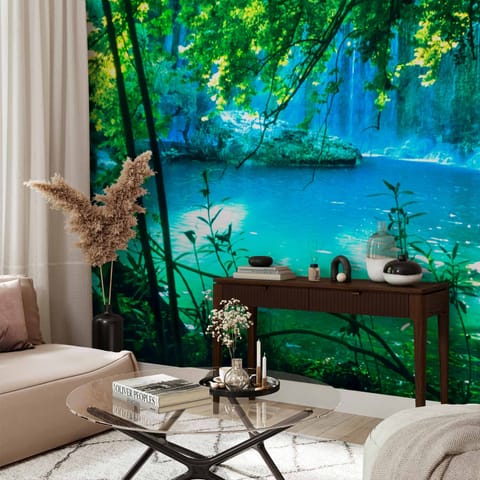 ⁨Self-adhesive mural - Kursunlu Waterfalls (Antalya, Turkey) (size 196x140)⁩ at Wasserman.eu