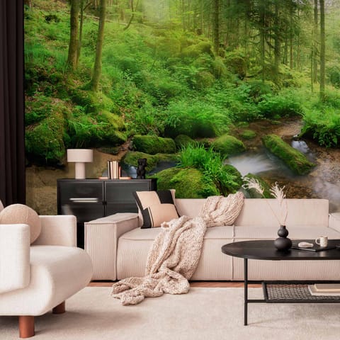 ⁨Self-adhesive wall mural - Moist Forest (size 98x70)⁩ at Wasserman.eu