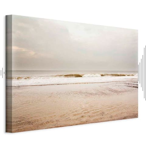⁨Obraz - Morze po burzy (1-częściowy) szeroki (rozmiar 90x60, wykończenie Akustyczny)⁩ w sklepie Wasserman.eu