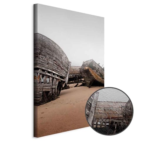 ⁨Obraz - Opuszczone kutry (1-częściowy) pionowy (rozmiar 80x120, wykończenie Premium Print)⁩ w sklepie Wasserman.eu