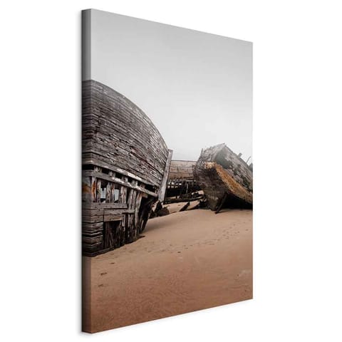 ⁨Picture - Abandoned boats (1-piece), vertical (size 60x90)⁩ at Wasserman.eu