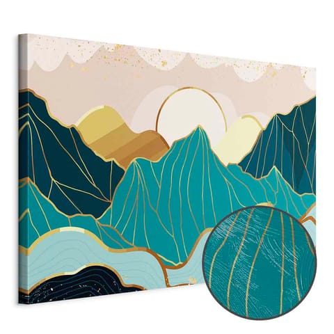 ⁨Obraz - Zielone pastwiska (1-częściowy) szeroki (rozmiar 90x60, wykończenie Premium Print)⁩ w sklepie Wasserman.eu