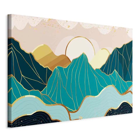 ⁨Obraz - Zielone pastwiska (1-częściowy) szeroki (rozmiar 120x80, wykończenie Standard)⁩ w sklepie Wasserman.eu