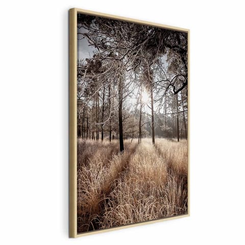 ⁨Obraz - Prosto w miłość (1-częściowy) pionowy (rozmiar 60x90, wykończenie W ramie drewnianej naturalnej)⁩ w sklepie Wasserman.eu