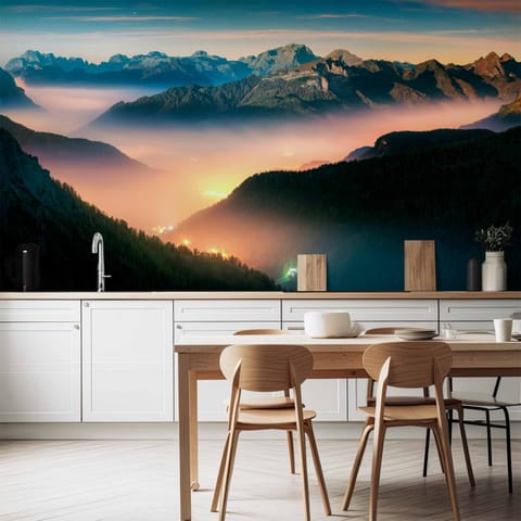 ⁨Fototapeta - Górskie tchnienie - drugi wariant (rozmiar 200x140, wykończenie Wodoodporna)⁩ w sklepie Wasserman.eu