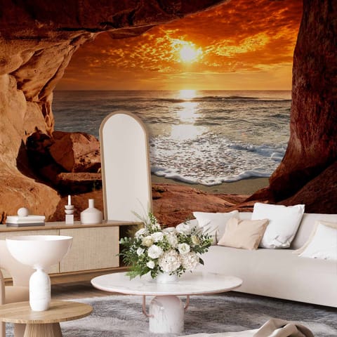 ⁨Self-adhesive mural - Cave exit (size 98x70)⁩ at Wasserman.eu