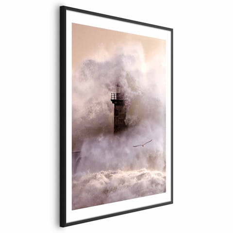 ⁨Plakat - Sztorm (rozmiar 60x90, wykończenie Rama czarna z marginesem)⁩ w sklepie Wasserman.eu