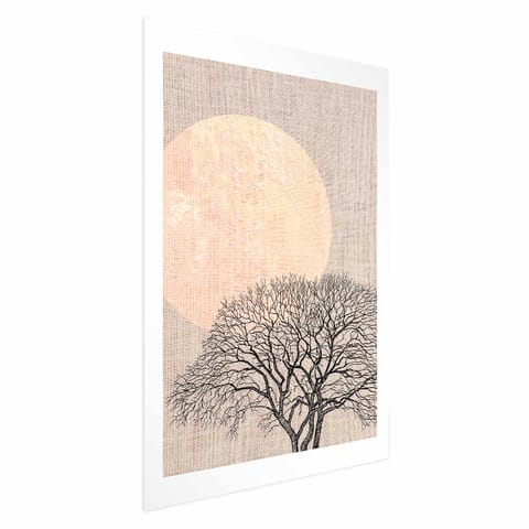 ⁨Plakat - Poranna pełnia księżyca (rozmiar 21x30, wykończenie Bez ramy z marginesem)⁩ w sklepie Wasserman.eu