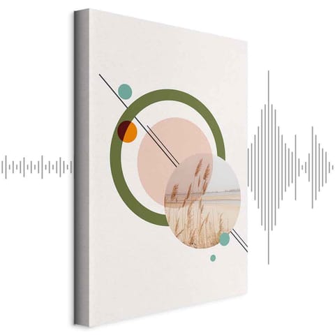 ⁨Obraz - Geometryczny krajobraz (1-częściowy) pionowy (rozmiar 60x90, wykończenie Akustyczny)⁩ w sklepie Wasserman.eu