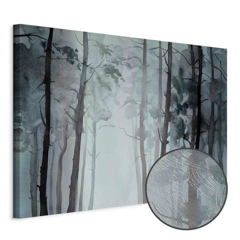 ⁨Obraz - Zamglony las (1-częściowy) szeroki (rozmiar 90x60, wykończenie Premium Print)⁩ w sklepie Wasserman.eu