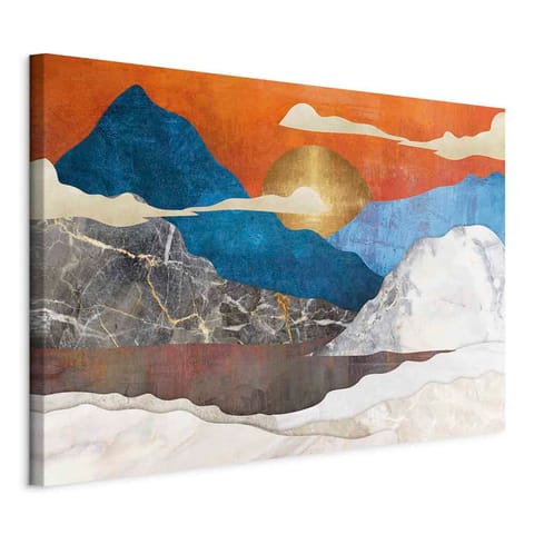 ⁨Picture - Mountain idyll (1-piece) wide (size 90x60)⁩ at Wasserman.eu