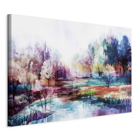 ⁨Obraz - Świat w farbach (1-częściowy) szeroki (rozmiar 90x60, wykończenie Standard)⁩ w sklepie Wasserman.eu