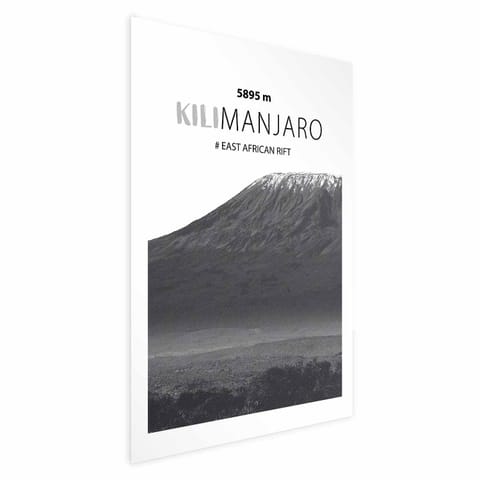 ⁨Plakat - Majestatyczny szczyt górski Kilimanjaro korona gór pejzaż górski (rozmiar 29.7x42, wykończenie Bez ramy)⁩ w sklepie Wasserman.eu