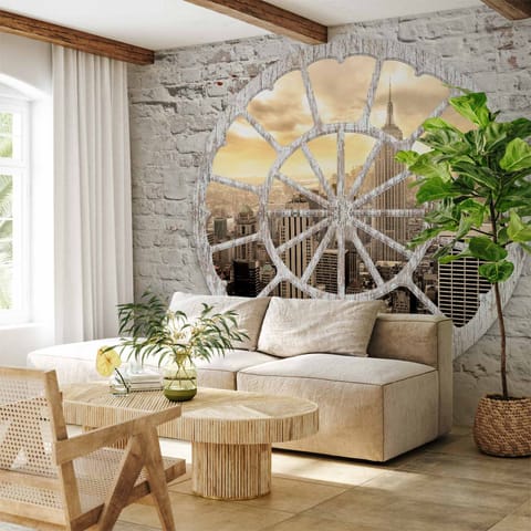 ⁨Wall mural - New York: View through the window (size 400x280)⁩ at Wasserman.eu