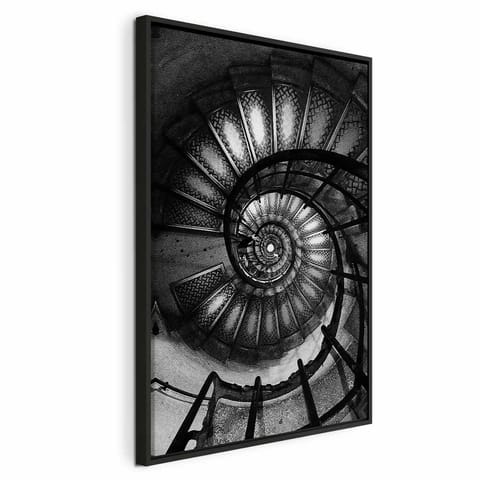 ⁨Obraz - Zawrót głowy (1-częściowy) pionowy (rozmiar 80x120, wykończenie W ramie drewnianej czarnej)⁩ w sklepie Wasserman.eu