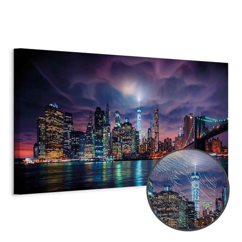 ⁨Obraz - Nowy Jork: Mroczne miasto (rozmiar 150x50, wykończenie Premium Print)⁩ w sklepie Wasserman.eu
