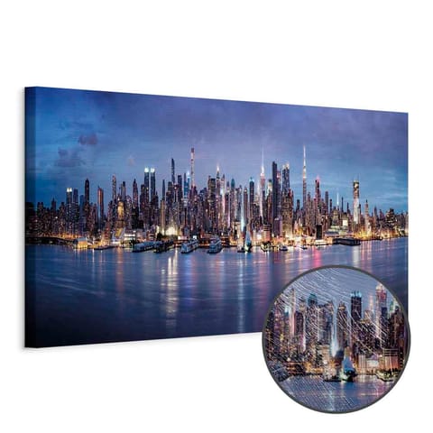 ⁨Obraz - Nowojorskie noce (rozmiar 120x40, wykończenie Premium Print)⁩ w sklepie Wasserman.eu
