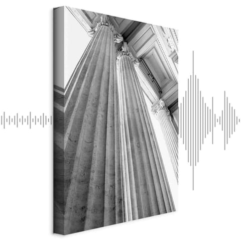 ⁨Obraz - Kamienne kolumny (1-częściowy) pionowy (rozmiar 60x90, wykończenie Akustyczny)⁩ w sklepie Wasserman.eu