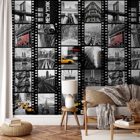 ⁨Tapeta - NY - Diversity (collage) (rozmiar 50x1000, wykończenie Standard)⁩ w sklepie Wasserman.eu