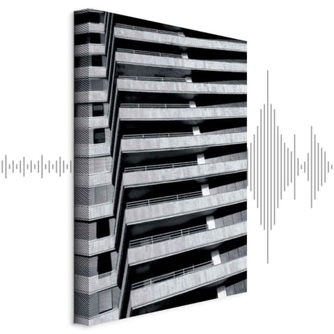 ⁨Obraz - Architektoniczny raster (1-częściowy) pionowy (rozmiar 80x120, wykończenie Akustyczny)⁩ w sklepie Wasserman.eu