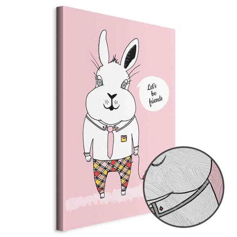 ⁨Obraz - Przyjaciel królika (1-częściowy) pionowy (rozmiar 20x30, wykończenie Premium Print)⁩ w sklepie Wasserman.eu