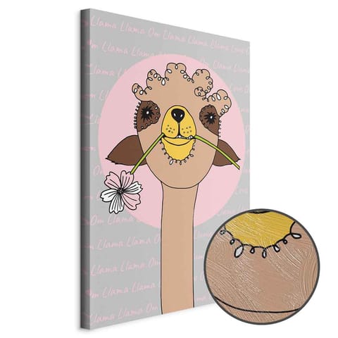 ⁨Obraz - Wesoła lama (1-częściowy) pionowy (rozmiar 20x30, wykończenie Premium Print)⁩ w sklepie Wasserman.eu