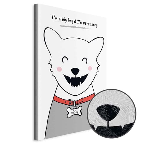 ⁨Obraz - Piesek Harry (1-częściowy) pionowy (rozmiar 40x60, wykończenie Premium Print)⁩ w sklepie Wasserman.eu
