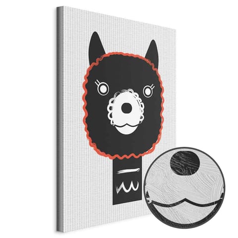 ⁨Obraz - Dekoracyjna alpaka (1-częściowy) pionowy (rozmiar 40x60, wykończenie Premium Print)⁩ w sklepie Wasserman.eu