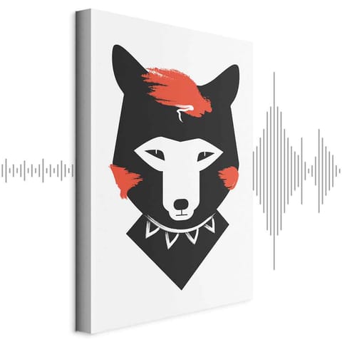 ⁨Obraz - Grzeczny lisek (1-częściowy) pionowy (rozmiar 60x90, wykończenie Akustyczny)⁩ w sklepie Wasserman.eu