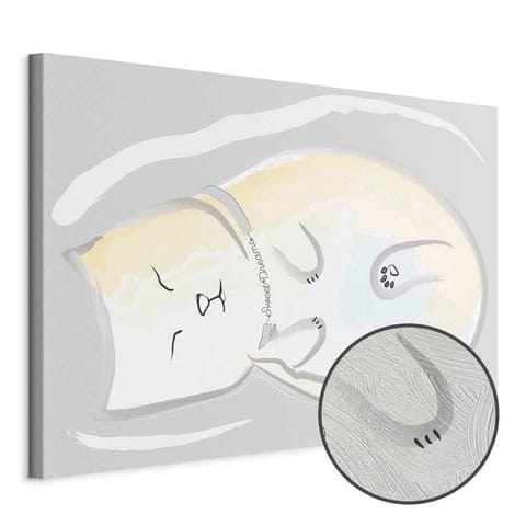 ⁨Obraz - Śpiący kotek (1-częściowy) pionowy (rozmiar 30x20, wykończenie Premium Print)⁩ w sklepie Wasserman.eu